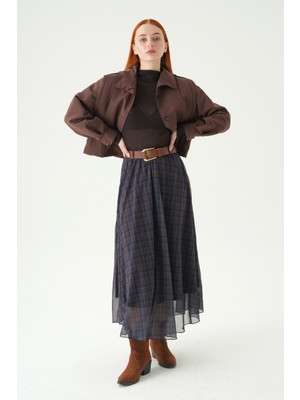 Rays Laci Kemerli Şifon Etek 8458A