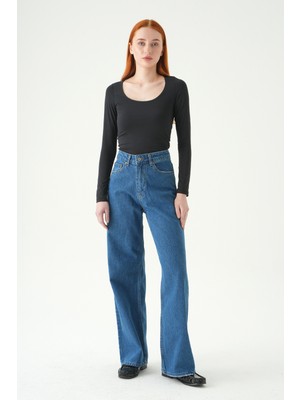 Rays Ara Mavi Geniş Paça Jean 573