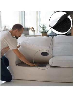 Skygo 10'lu Halı Kilim Koltuk Örtüsü Sabitleyici Kaydırmaz Cırt Yıkanabilir Kendinden Yapışkanlı Ped Halı Kaydırmaz (20)