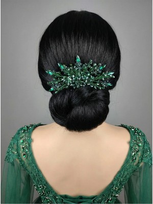 Magic Tiara Kristal Taşlı Şık Saç Tarağı – Örgü ve Topuz Saçlar Için Özel Tasarım