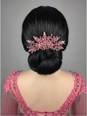 Magic Tiara Kristal Taşlı Şık Saç Tarağı – Örgü ve Topuz Saçlar Için Özel Tasarım