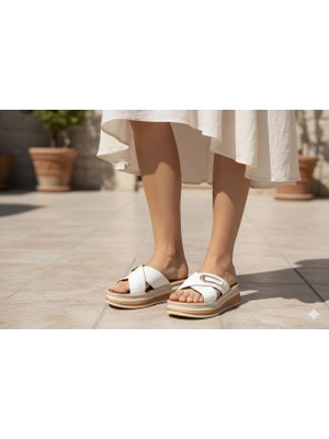 Ramer Gold Tokalı Platform Kadın Terlik