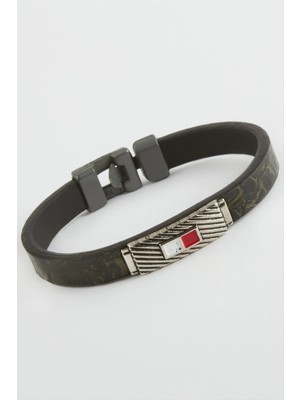 SiHako Çizgili Kaliteli Suni Deri Bileklik