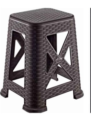 Kızılelmada Yüksek Siyah Plastik Tabure 45 cm (4ADET)