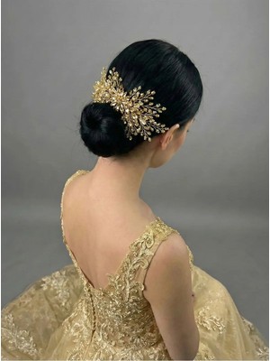 Magic Tiara Kristal Taşlı Saç Tokası – El Yapımı Özel Gün Aksesuarı