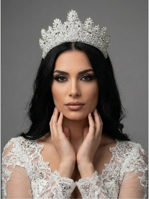 Magic Tiara Işıltılı Kristal Taç – El Yapımı Özel Gün Tacı