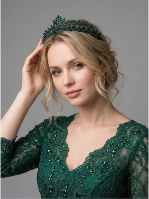 Magic Tiara Kristal Taşlı Zarif Gelin Tacı - Işıltılı Düğün Saç Aksesuarı