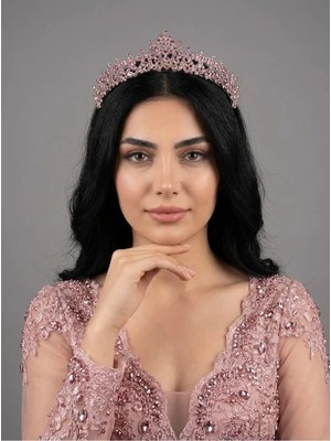 Magic Tiara Kristal Taşlı Zarif Gelin Tacı - Işıltılı Düğün Saç Aksesuarı
