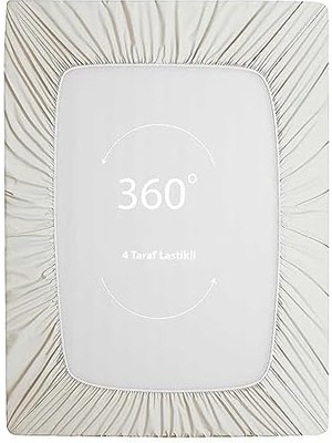 Skygo Soley | Puella |%100 Pamuk Lastikli Bebek Çarşaf | 70 x 140 Ekru