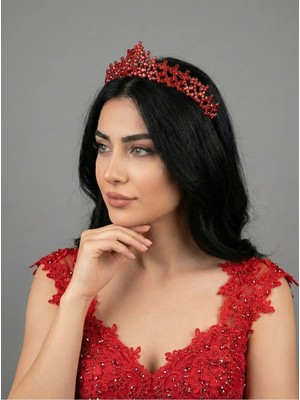 Magic Tiara Kristal Taşlı Zarif Gelin Tacı - Işıltılı Düğün Saç Aksesuarı