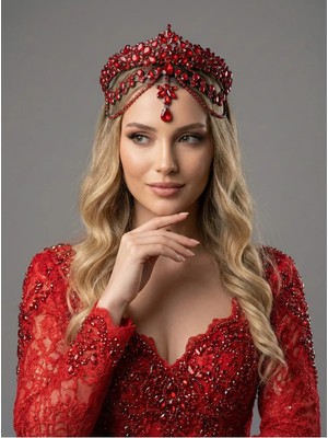 Magic Tiara Kristal Gelin Tacı – 7 Farklı Renk Seçeneğiyle Işıltılı Zarafet