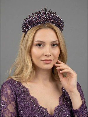 Magic Tiara Işıltılı Kristal Taşlı Prenses Gelin Tacı
