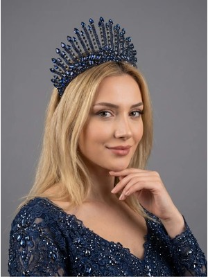 Magic Tiara Düğün/kına Gecesi Için Işıltılı Kristal Gelin Tacı – Farklı Renk Seçenekleriyle