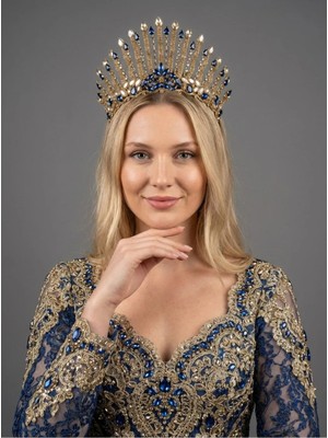 Magic Tiara Düğün/kına Gecesi Için Işıltılı Kristal Gelin Tacı – Farklı Renk Seçenekleriyle