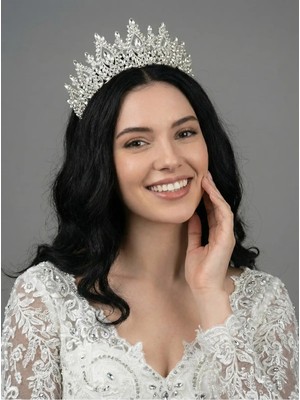 Magic Tiara Işıltılı Gelin Tacı – Kristal Taşlı Prenses Model