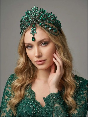 Magic Tiara Kristal Taşlı Gelin Tacı – 7 Farklı Renk Seçeneğiyle Işıltınızı Yansıtın