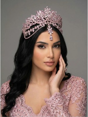Magic Tiara Kristal Taşlı Gelin Tacı – 7 Farklı Renk Seçeneğiyle Işıltınızı Yansıtın