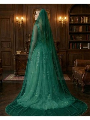 Magic Tiara Boncuk Kenar Detaylı Gelin Duvağı – Romantik ve Şık Dokunuş