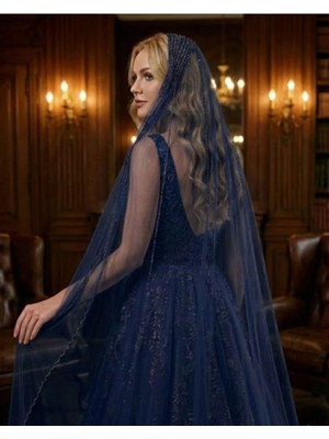 Magic Tiara Şeritli Sade Gelin Duvağı – Zarafetin Simgesi