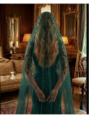 Magic Tiara Zarif Işıltılı Duvak – Gelin Tülü, Parlak Boncuk Detaylı