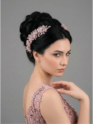 Magic Tiara El Yapımı Kristal Taşlı Ikili Saç Bandı – Zarif ve Işıltılı Özel Gün Aksesuarı