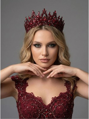 Magic Tiara Işıltılı Kristal Gelin Tacı- Özel Gün Saç Aksesuarı