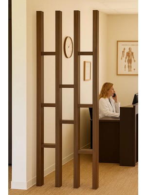 Pinoxi Ahşap Trend Seperatör Paravan Raflı 55X200 cm