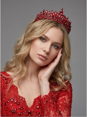 Magic Tiara Kristal Taşlı Zarif Gelin Tacı - Işıltılı Düğün Saç Aksesuarı