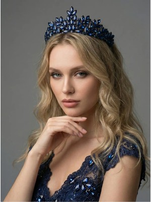 Magic Tiara Kristal Taşlı Büyüleyici Gelin Tacı - Işıltılı Düğün Saç Aksesuarı