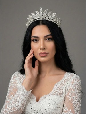 Magic Tiara Kraliyet Işıltılı Kristal Gelin Tacı