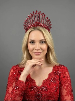 Magic Tiara Düğün/kına Gecesi Için Işıltılı Kristal Gelin Tacı – Farklı Renk Seçenekleriyle