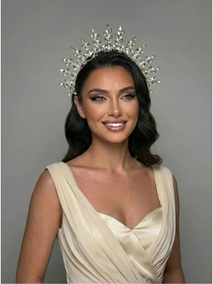 Magic Tiara Işıltılı Kristal Gelin Tacı – 7 Renk Seçeneğiyle Işıldayın