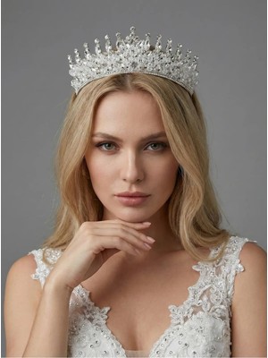 Magic Tiara Işıltılı Kristal Taşlı Taç – El Yapımı Zarif Tasarım