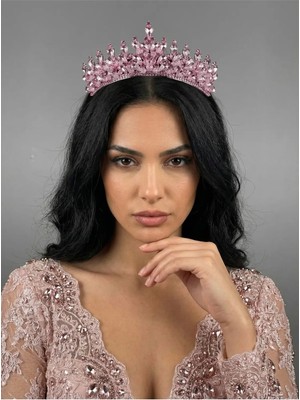 Magic Tiara Kristal Taşlı El Yapımı Taç – Özel Günler Için Işıltılı Seçim