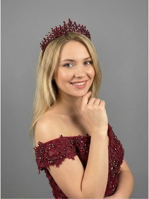 Magic Tiara Kristal Taşlı Zarif Gelin Tacı - Işıltılı Düğün Saç Aksesuarı