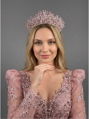 Magic Tiara Gösterişli Taşlı Prenses Tacı – Kına ve Nişan Geceleri Için