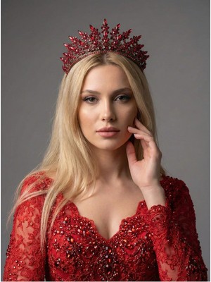 Magic Tiara Kraliyet Işıltılı Kristal Gelin Tacı