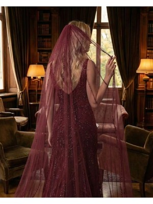 Magic Tiara Şerit Detaylı Gelin Duvağı – Zarif Fransız Tül Duvak