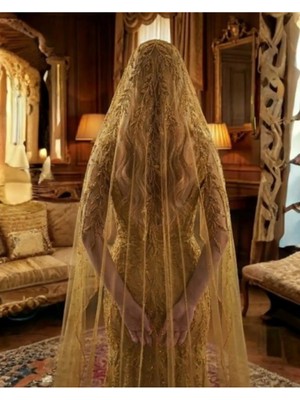 Magic Tiara Zarif Işıltılı Duvak – Gelin Tülü, Parlak Boncuk Detaylı