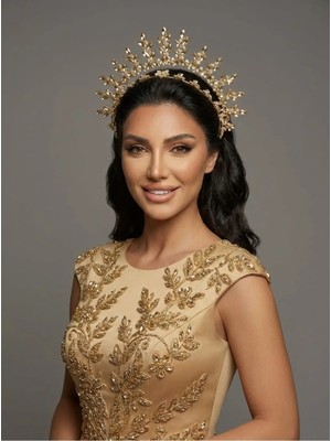 Magic Tiara Işıltılı Kristal Gelin Tacı – 7 Renk Seçeneğiyle Işıldayın