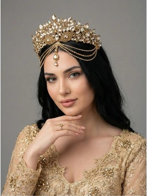 Magic Tiara Kristal Taşlı Işıltılı Gelin Tacı – 8 Renk Seçeneğiyle Göz Alıcı Zarafet