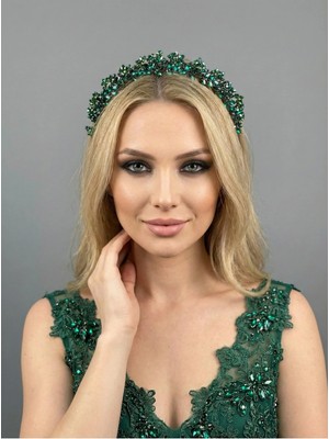 Magic Tiara Kristal Taşlı Saç Bandı – El Yapımı Işıltılı Özel Gün Aksesuarı