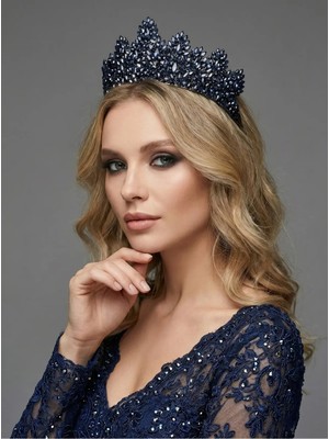 Magic Tiara Işıltılı Kristal Taç – El Yapımı Özel Gün Tacı
