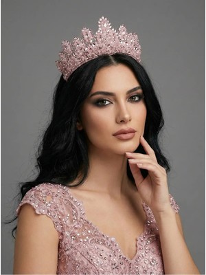 Magic Tiara Işıltılı Kristal Taç – El Yapımı Özel Gün Tacı