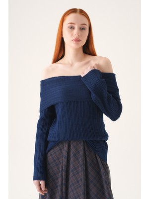 Rays Laci Kayık Yaka Uzun Kol Kazak 2324