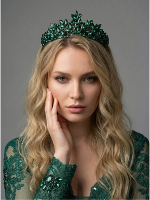 Magic Tiara Kristal Taşlı Büyüleyici Gelin Tacı - Işıltılı Düğün Saç Aksesuarı