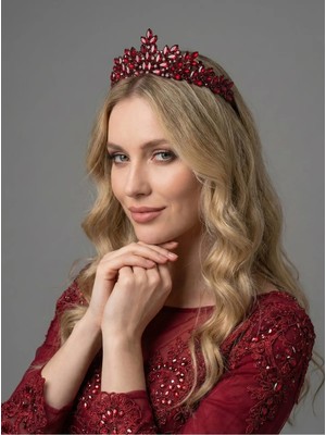 Magic Tiara Kristal Taşlı Büyüleyici Gelin Tacı - Işıltılı Düğün Saç Aksesuarı