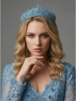 Magic Tiara Kristal Taşlı Taç – Zarif ve Gösterişli Özel Gün Tacı