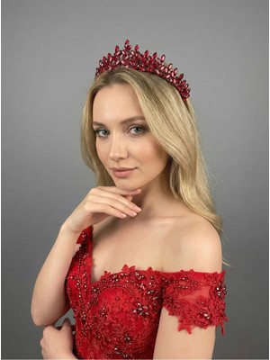 Magic Tiara Kristal Taşlı Zarif Gelin Tacı - Işıltılı Düğün Saç Aksesuarı