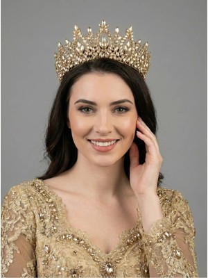 Magic Tiara Işıltılı Gelin Tacı – Kristal Taşlı Prenses Model